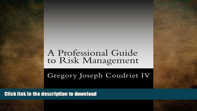 READ THE NEW BOOK A Professionals Guide to Risk Management: A comprehensive analysis of the risk