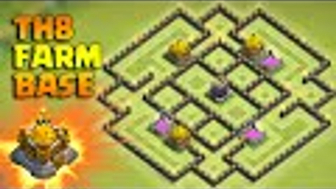 Clash Of Clans - NEW UPDATE - TH8 FARMING BASE 2016 - TH8 TROPHY BASE 2016 - ANTI GIANT HEALER HOG