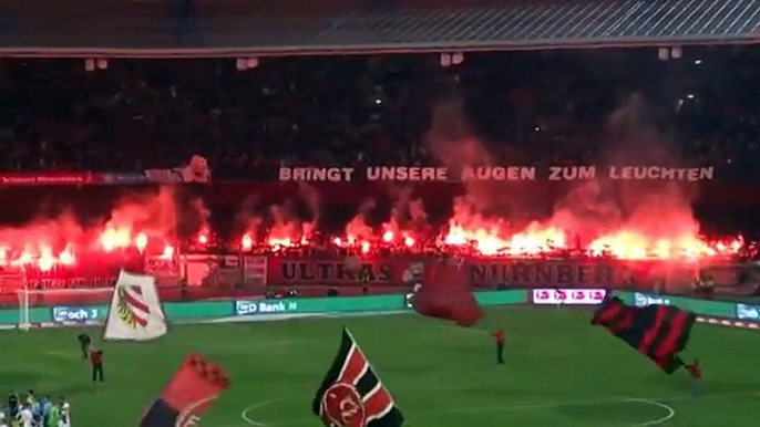 1 FC Nürnberg   VfB Stuttgart 2 0   Pyrointro Ultras94 Nordkurve Nürnberg   26 03 14