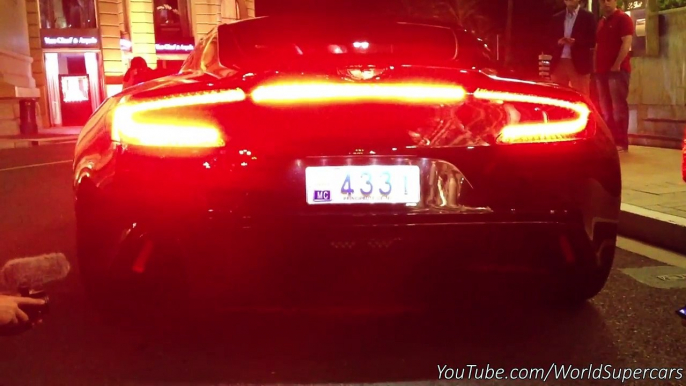 Man SITS on an Aston Martin One-77 ! And X2 Start Up and Drive