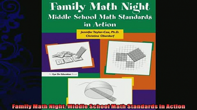 read now  Family Math Night Middle School Math Standards in Action