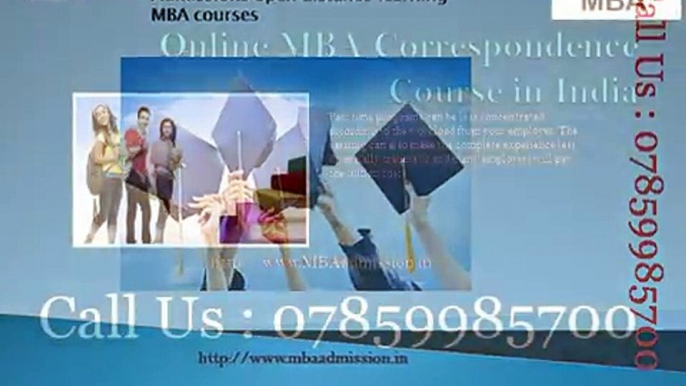 Admissions open distance learning MBA courses