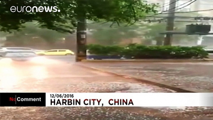 Hailstorm causes havoc in China