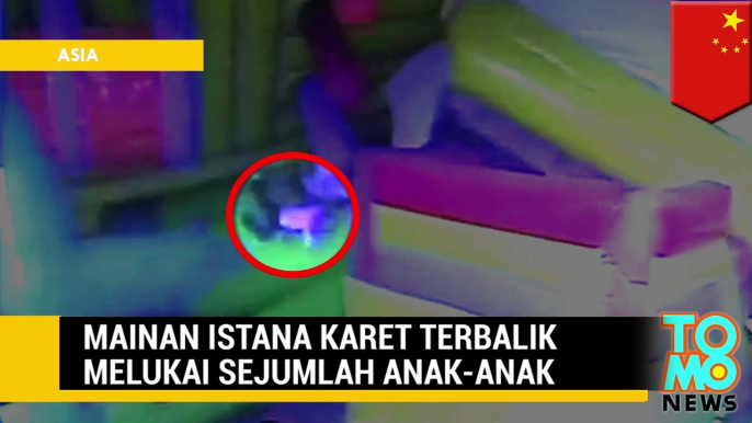 mainan istana karet terbalik, melukai anak-anak - Tomonews