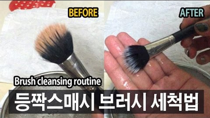 (ENG) 초간단 등짝스매시 브러시 세척법 ?? Brush cleansing routine | SSIN