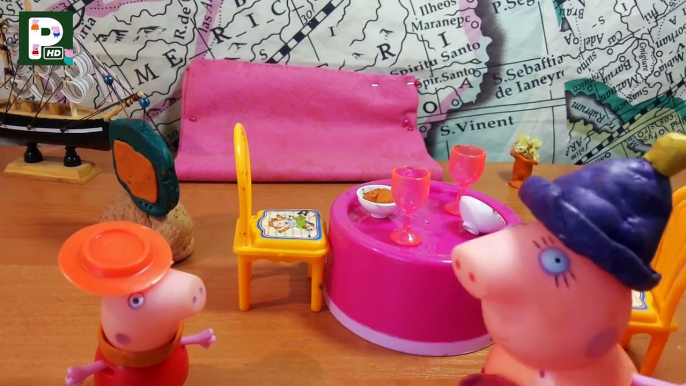 PEPPA PIG and GEORGE with daddy pregnant mummy pig. English new Compilation poops in toilet