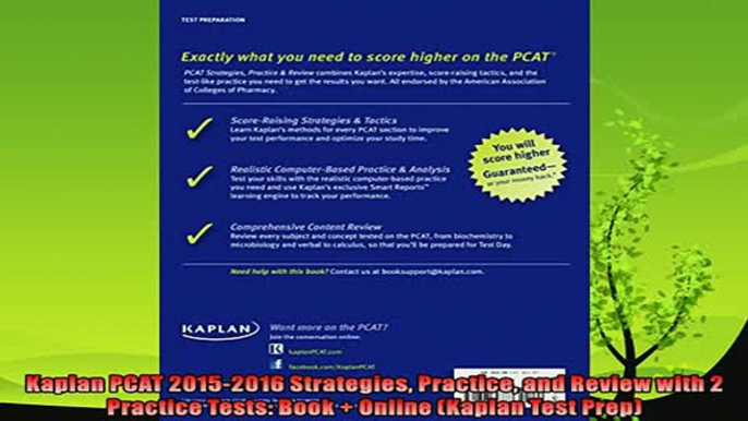 favorite   Kaplan PCAT 20152016 Strategies Practice and Review with 2 Practice Tests Book  Online