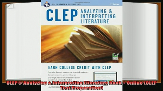 read now  CLEP Analyzing  Interpreting Literature Book  Online CLEP Test Preparation