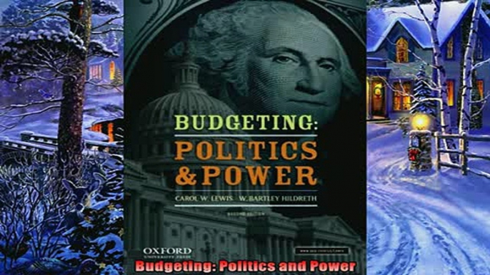 Read here Budgeting Politics and Power