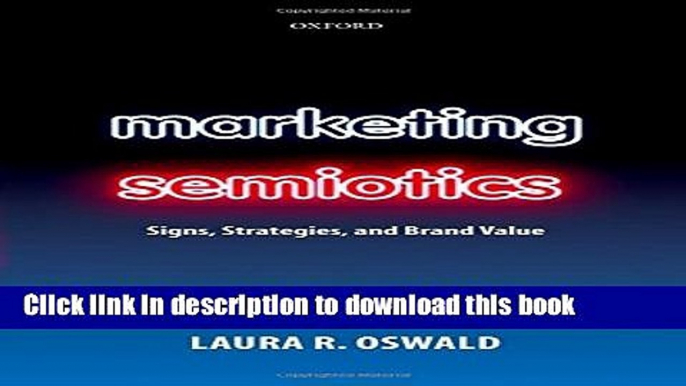 Read Marketing Semiotics: Signs, Strategies, and Brand Value  Ebook Free