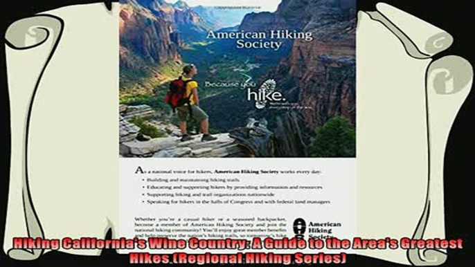 read here  Hiking Californias Wine Country A Guide to the Areas Greatest Hikes Regional Hiking