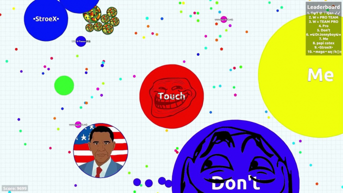 AGARIO TROLLING IN TEAMMODE  Don t Touch Me  Agar.io