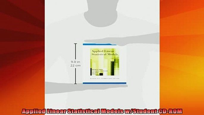 READ book  Applied Linear Statistical Models wStudent CDROM  FREE BOOOK ONLINE