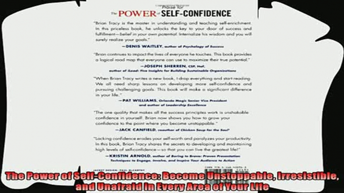 behold  The Power of SelfConfidence Become Unstoppable Irresistible and Unafraid in Every Area