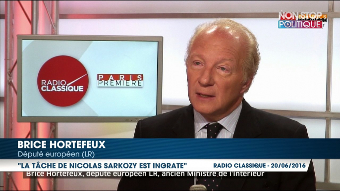 Brice Hortefeux qualifie la tâche de Nicolas Sarkozy, président des Républicains, d"ingrate"