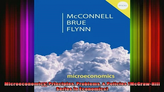 READ book  Microeconomics Principles Problems  Policies McGrawHill Series in Economics Full Free