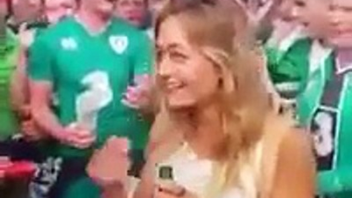 EURO 2016 - Irlandeses decidem fazer uma serenata para uma francesa!