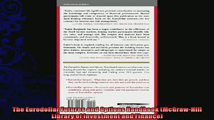 different   The Eurodollar Futures and Options Handbook McGrawHill Library of Investment and