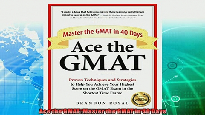 different   Ace the GMAT Master the GMAT in 40 Days