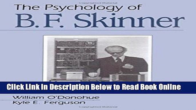 Read The Psychology of B F Skinner  Ebook Free