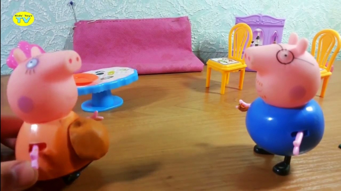 PREGNANT Mummy Pig Play Doh Doctors case Mom has a baby Hospital Building Peppa Pig preg