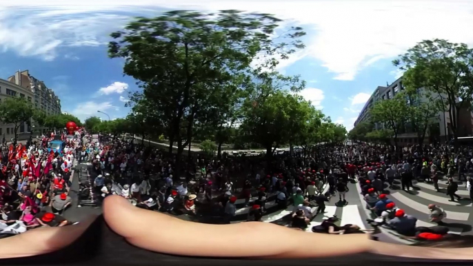 Au-dessus de la manifestation du 23 juin 2016 en 360°