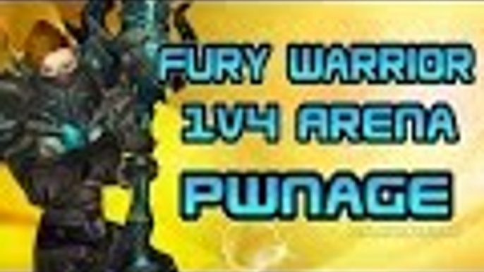 Evylyn - 6.1.2 Fury Warrior 1v4 arena pwnage (stream highlight) wow wod level 100 warrior pvp