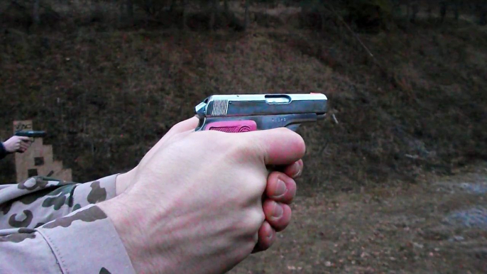 Pink & chrome CZ-45 /CZ 1945 , 6.35 browning /25 AUTO