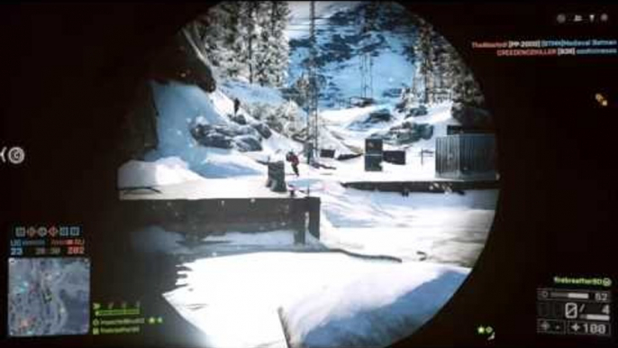 Battlefield 4(BF4) : Multiplayer Gameplay on Xbox one (XB1) Montage "Frozen death"