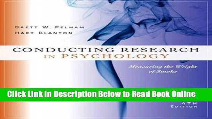 Read Conducting Research in Psychology: Measuring the Weight of Smoke  Ebook Free