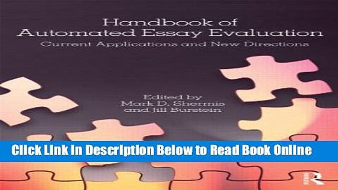 Read Handbook of Automated Essay Evaluation: Current Applications and New Directions  Ebook Free