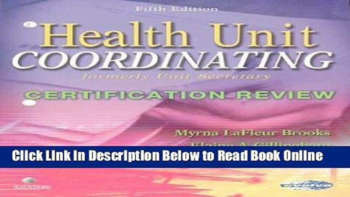 Read Health Unit Coordinating Certification Review, 5e  Ebook Free