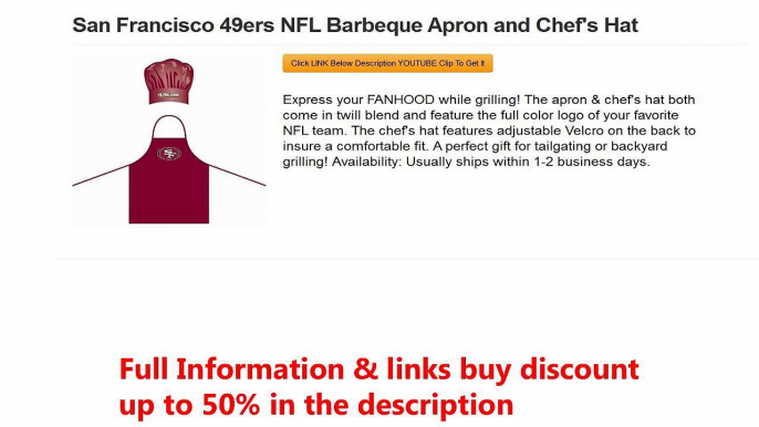 San Francisco 49ers NFL Barbeque Apron and Chef's Hat