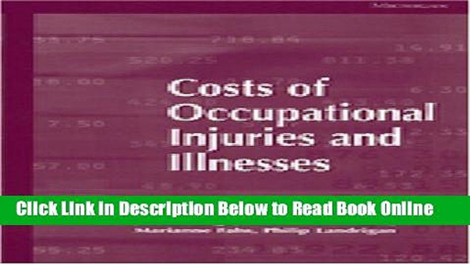 Download Costs of Occupational Injuries and Illnesses  Ebook Online