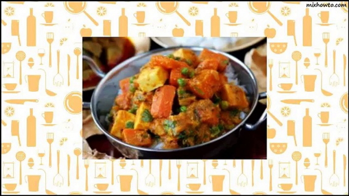 Recipe Carrot, paneer and pea curry