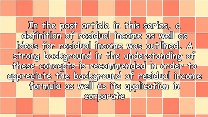 Understanding The Residual Income Formula