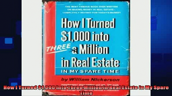 different   How I Turned 1000 into Three Million in Real Estate in My Spare Time