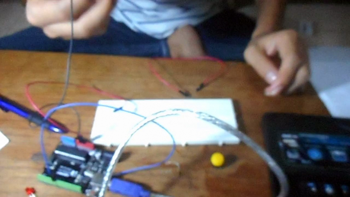 Arduino traffic light simulation with a pedestrian crossing button