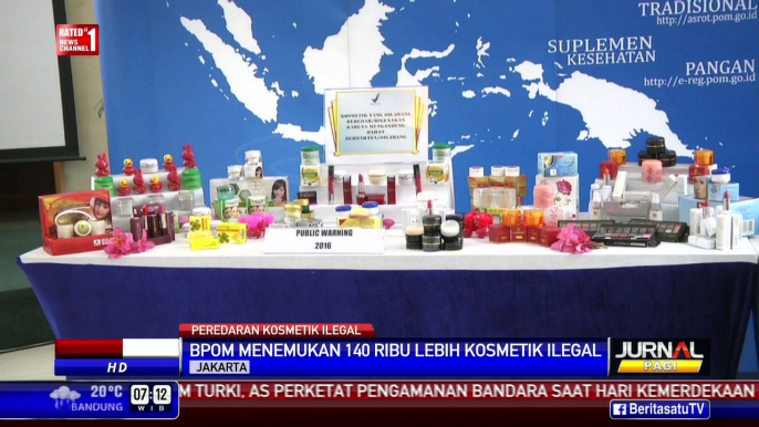 BPOM Temukan Peredaran Ratusan Ribu Kosmetik Ilegal