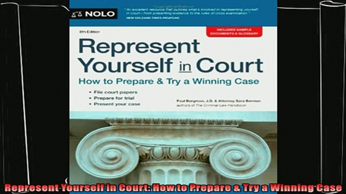 complete  Represent Yourself in Court How to Prepare  Try a Winning Case