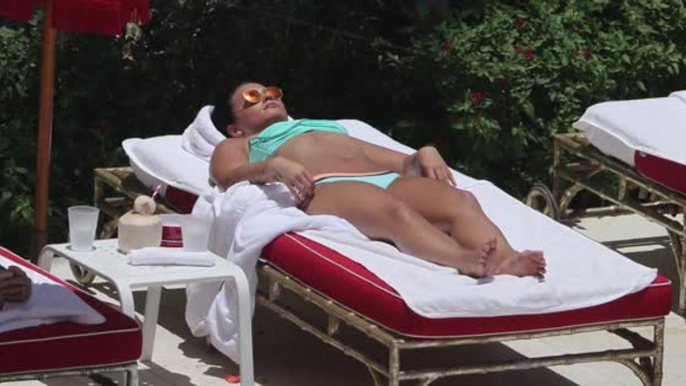 Bikini-Clad Demi Lovato Evens Out Her Tanlines Poolside in Miami