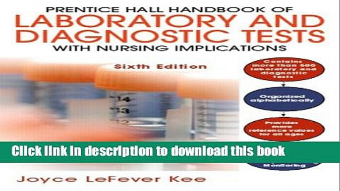 Read Handbook of Laboratory and Diagnostic Tests (6th Edition)  Ebook Free