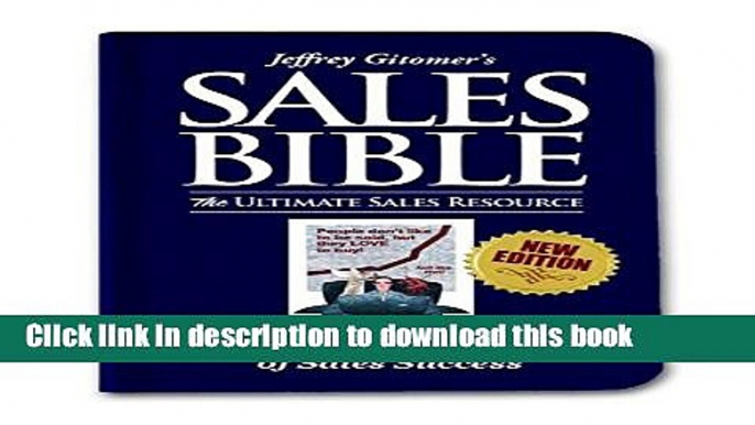 Download The Sales Bible: The Ultimate Sales Resource, New Edition  PDF Free