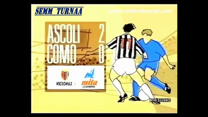 16-04-1989 Ascoli Como 2-0 25^ Giornata Campionato Serie A 1988 1989 Domenica Sportiva