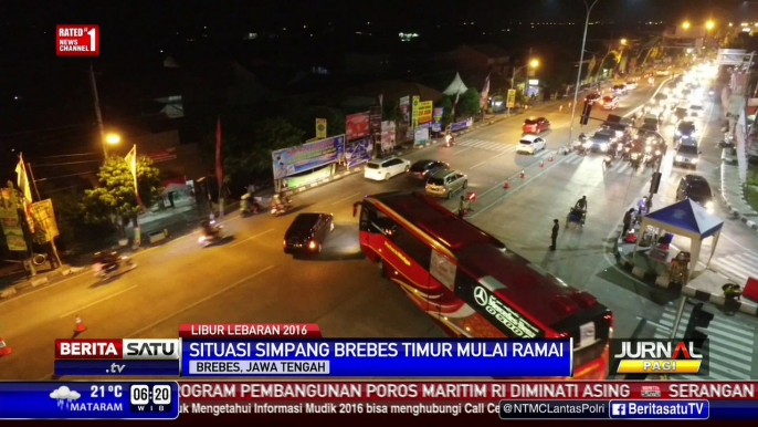 Pantauan Udara Arus Balik di Simpang Brebes Timur