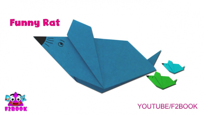 Origami Animals Folding Instructions - How To Fold Rat - F2BOOK Video 164