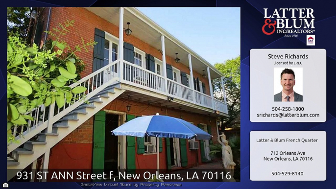 931 ST ANN Street f, New Orleans, LA 70116