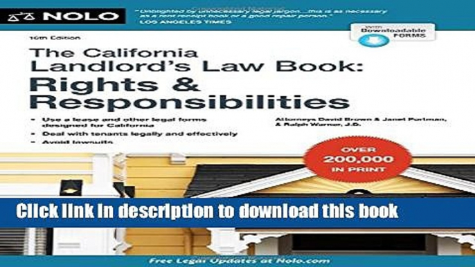 Read California Landlord s Lawbook, The: Rights   Responsibilities (California Landlord s Law Book