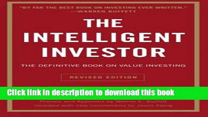 Read The Intelligent Investor: The Definitive Book on Value Investing. A Book of Practical Counsel