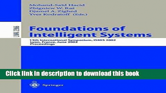 Read Foundations of Intelligent Systems Ebook Free